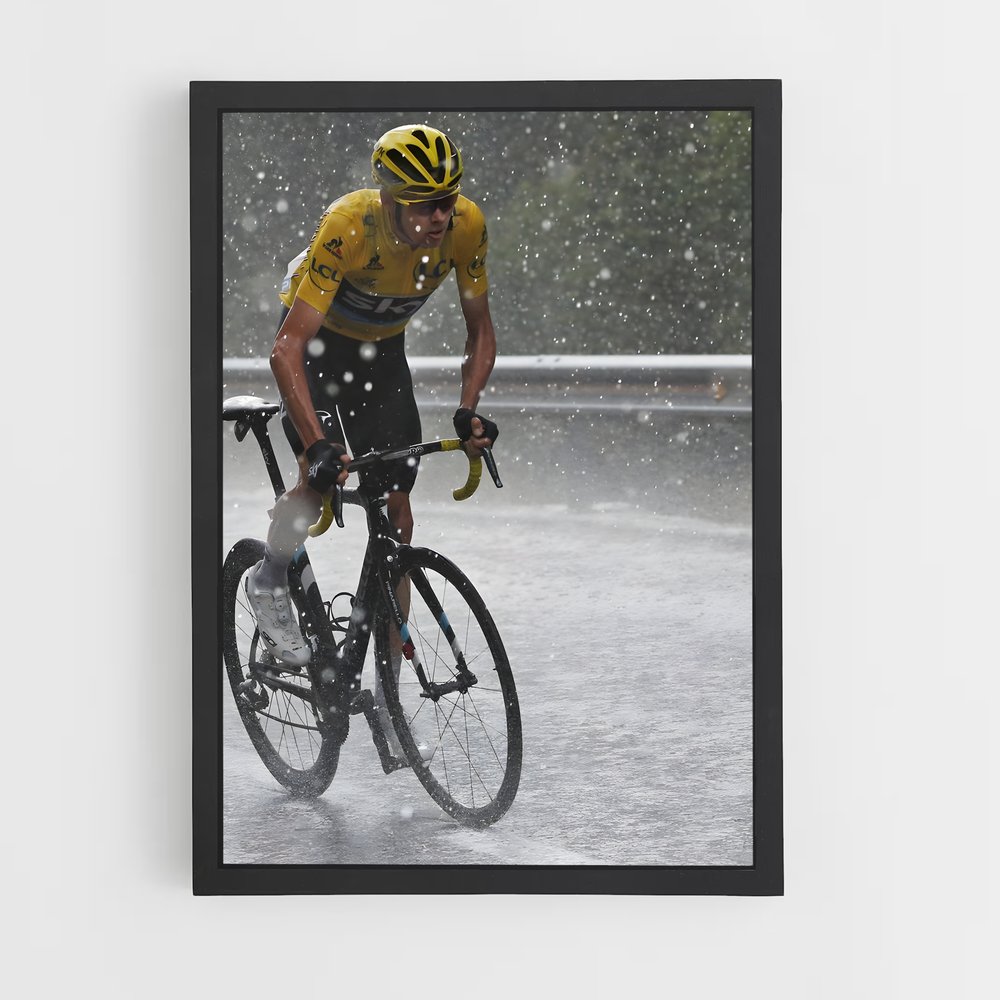 Poster Pluie de Pedales – affiche Cyclisme (vue 2)